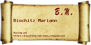 Bischitz Mariann névjegykártya
