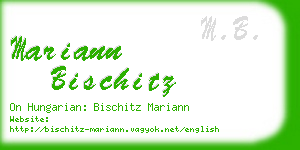 mariann bischitz business card